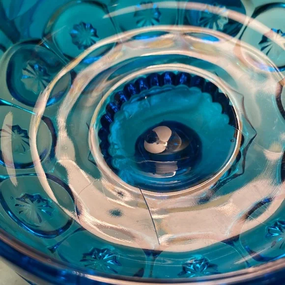 Vintage LE Smith Blue Moon and Stars Butter Dish - Picture 8 of 9